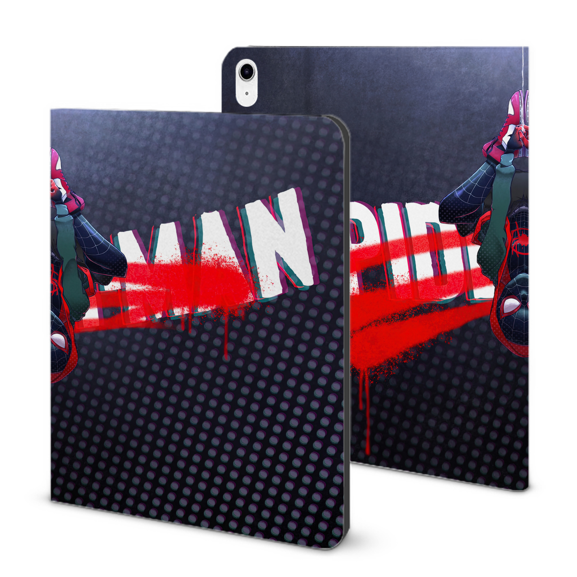 （画像用） Spider Man スパイダーマン IPad ケース ブック型 PUレザー TPU 耐衝撃 軽量 薄型 ペン収納なし 全面保護 IPad 各モデル対応